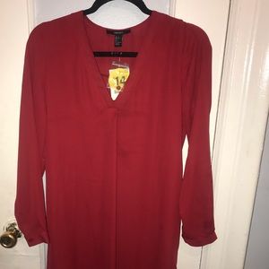 NWT Forever 21 Red Sheer Dress